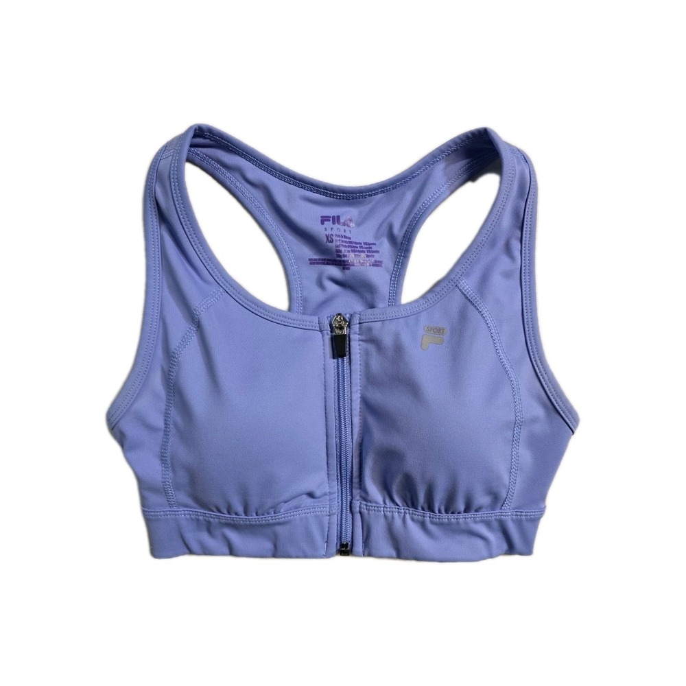 fila sport Sports Bra Zip Up Wireless Purple XS